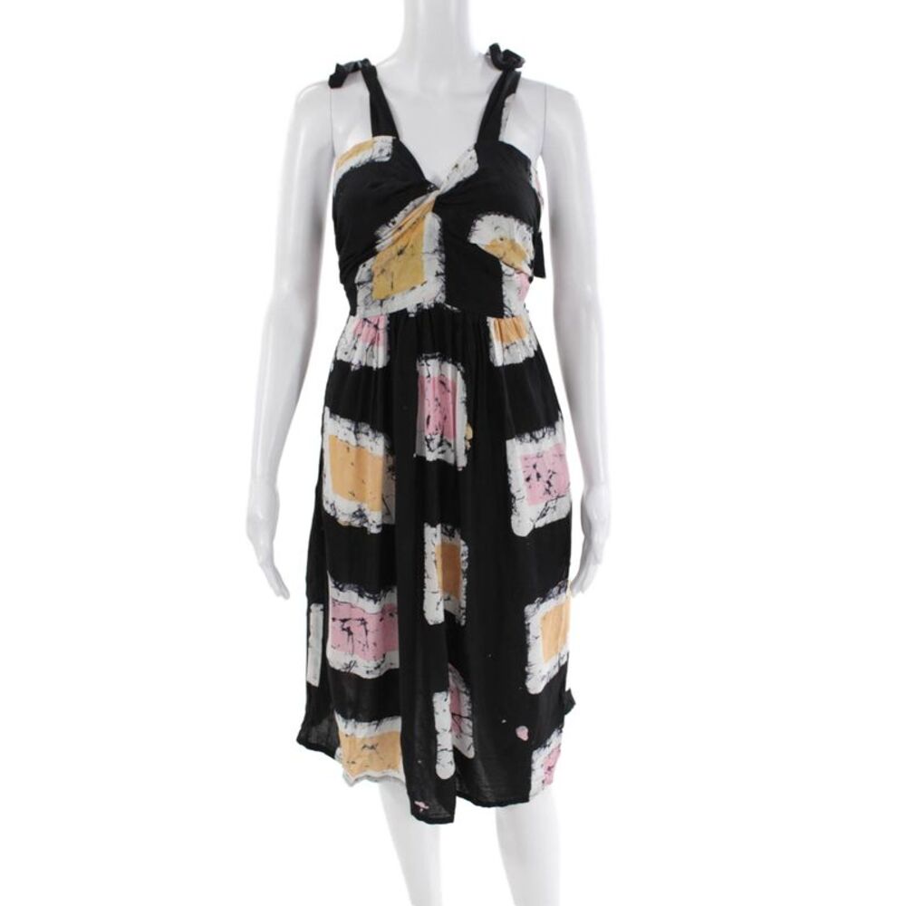 Busayo Womens Debo Dress - Black Print Size S